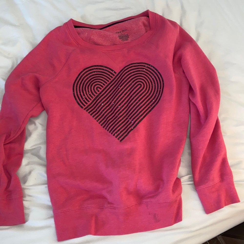 XHILARATION HOT PINK CREWNECK SWEATER